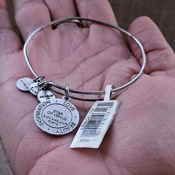 Star of Venus Alex And Ani Bracelet Silver Tone LOVE BEAUTY INSPIRATION Jewelry - Picture 6 of 11